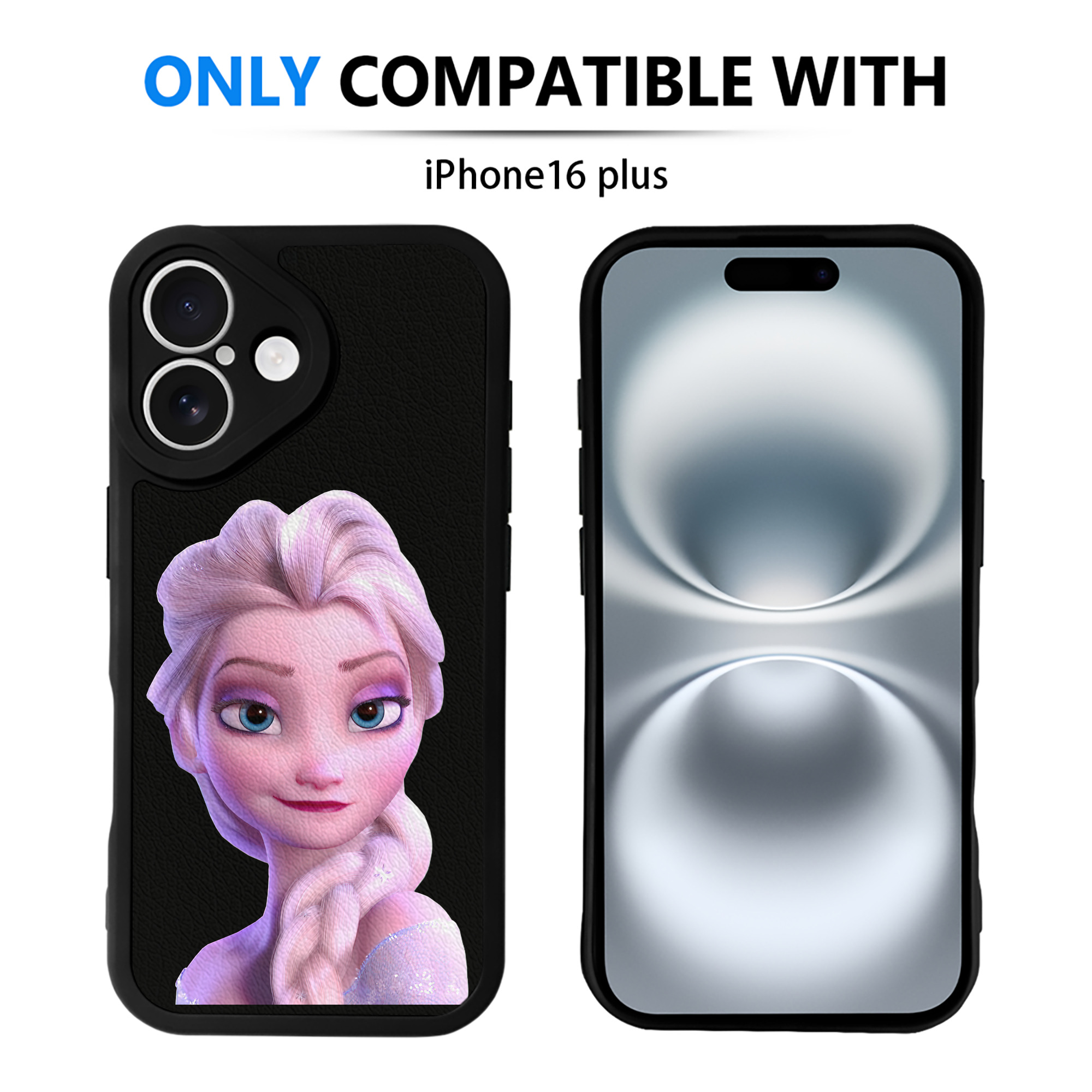 （画像用） アナと雪の女王 アンナ エルサ Frozen Anna Elsa 【iPhone 16シリーズ対応】シリコンスマホケース（レザー調） 材質：シリコン